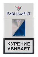 Сигареты PARLIAMENT Silver Blue Смола 3 мг/сиг, Никотин 0,2 мг/сиг, СО 4 мг/сиг.