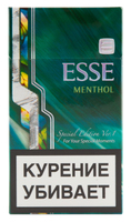 Сигареты ESSE Super Slim Menthol Смола 6 мг/сиг, Никотин 0,5 мг/сиг, СО 5 мг/сиг.