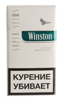 Сигареты WINSTON Super Slims Fresh Menthol  Смола 5 мг/сиг, Никотин 0,5 мг/сиг, СО 4 мг/сиг.