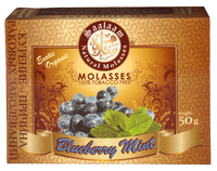 Бестабачная смесь для кальяна SAALAAM MOLASSES 50г черника с мятой