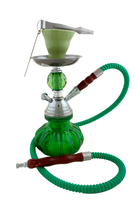 Кальян SUPER HOOKAH 25 см серебристая шахта шар стекло