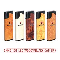 Зажигалки пьезо XHD 101 LED WOODY/BLACK CAP SP