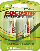 Аккумулятор FOCUSray AA 1700 mAH на блистере 2 шт