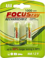 Аккумулятор FOCUSray AAA 1000 mAH на блистере 2 шт