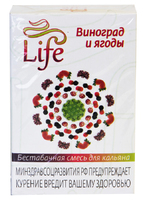 Безникотиновая смесь для кальяна Life 50г виноград и ягоды