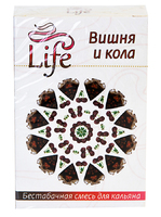 Безникотиновая смесь для кальяна Life 50г вишня и кола