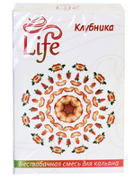 Безникотиновая смесь для кальяна Life 50г клубника