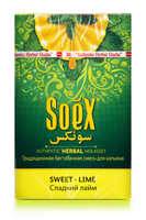 Бестабачная смесь для кальяна SOEX 50 г сладкий лайм (SWEET LIME)