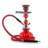 Кальян SHISHA ORIGINAL SILVER 27 см красная стекл. колба