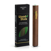 Одноразовый электронный испаритель WOOD STICK 1200 затяжек 10мг MINT мята