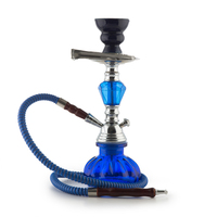 Кальян SHISHA 30 см синяя стекл. колба