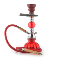 Кальян SHISHA 30 см красная стекл. колба