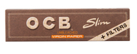 Бумага для самокруток OCB Unbleached Virgin Paper Slim+ фильтры