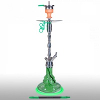 Кальян AMY DELUXE SS08R Hammer Steel 76 см Green Click (Полный комплект)