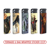 Зажигалки пьезо TORNADO U-846 WRAPPED STICKER CCCP