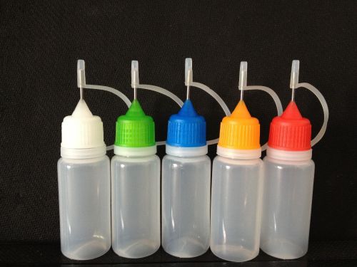 Free-ship-Lot-100pcs-10ml-Plastic-Needle-Dropper-Bottles-With-font-b-Safe-b-font-Tips